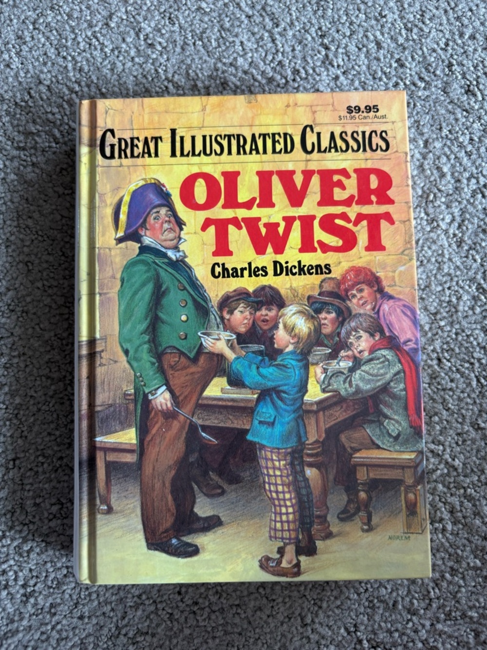 Vintage Great Illustrated Classics: Oliver Twist - Hardcover (1989)